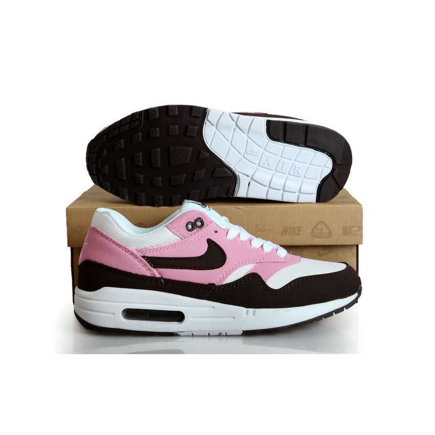 Online Shopping Women's Nike Air Max 1 Shoes Pink White Black Clearance ...