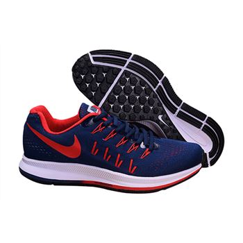 Men's Nike Air Zoom Pegasus 33 Running Shoes Navy/Red