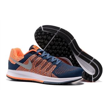 Men's Nike Air Zoom Pegasus 33 Running Shoes Navy/Orange/Silver