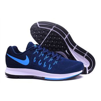 Men's Nike Air Zoom Pegasus 33 Running Shoes Dark Blue/Light Blue
