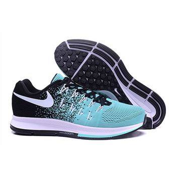 Women's Nike Air Zoom Pegasus 33 Running Shoes Black/Jade/White
