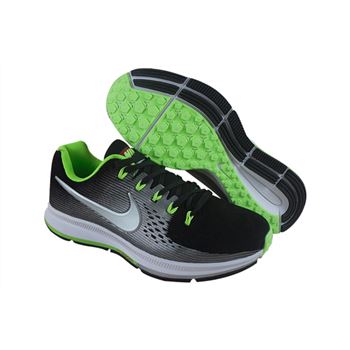 Men's Nike Air Zoom Pegasus 34 Running Shoes Black/Grey/Fluorescent Green