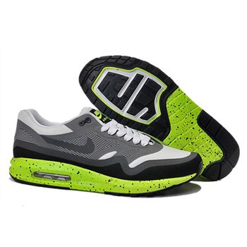 Buy Online Men's Nike Air Max 1 Shoes Gray Green Cheap Sale