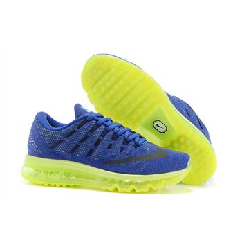 Nike Air Max 2016 806771 310 For Man Royal Blue Black Neno Green Shoe