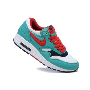 Discount Women's Nike Air Max 1 Shoes Blue Red Restock Sale