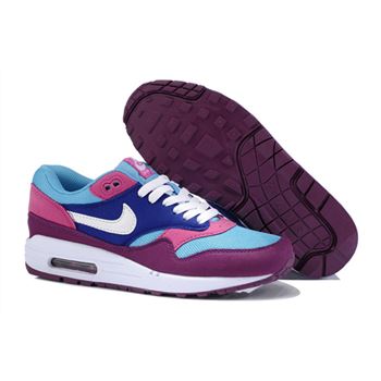 Wholesale Women's Nike Air Max 1 Shoes Purple Blue Pink Discount Sale