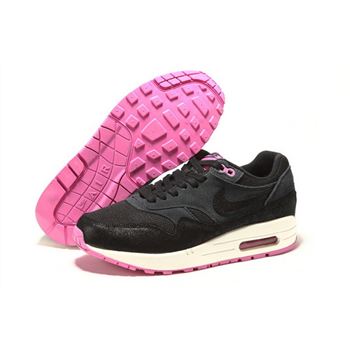Restock Sale Women's Nike Air Max 1 Running Shoes Black/Pink Online Discount